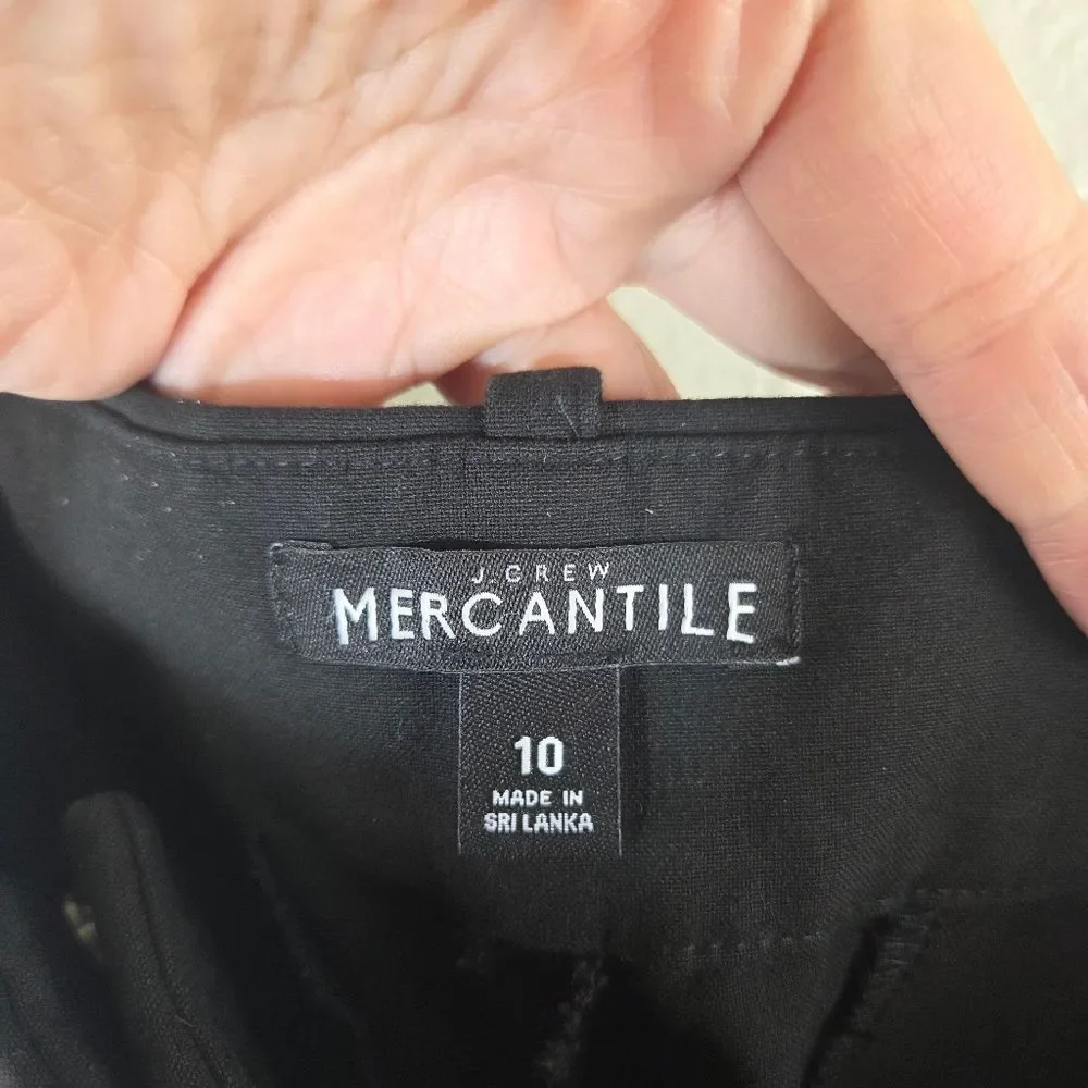 J. Crew Mercantile Women's Classic Black Dress Trouser Work Pants Size 10/Med